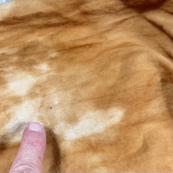 Women's Boho‎ Long Sleeve Blouse Medium Peasant Ombré Cotton Pumpkin Cottagecore - Picture 9 of 11